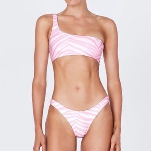 BRAND NEW TRIANGL PINK SEBRA ONE SHOULDER